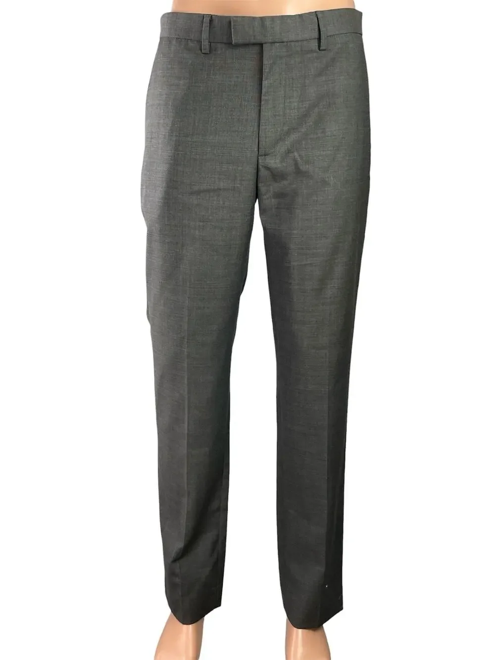 Banana Republic Men's Gray Slim Straight Leg Trousers Ankle Pants Size 31x32